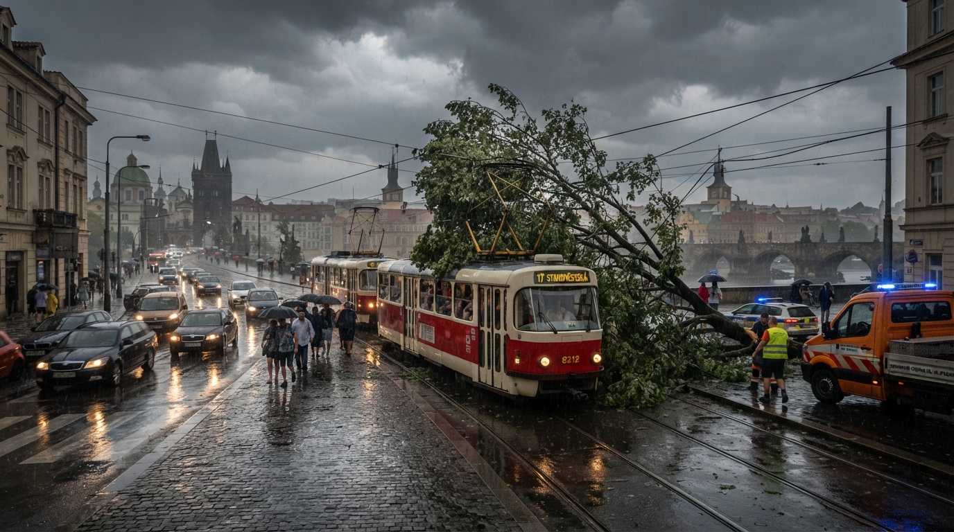Bouřky dnes zasáhly Česko a místy komplikovaly dopravu