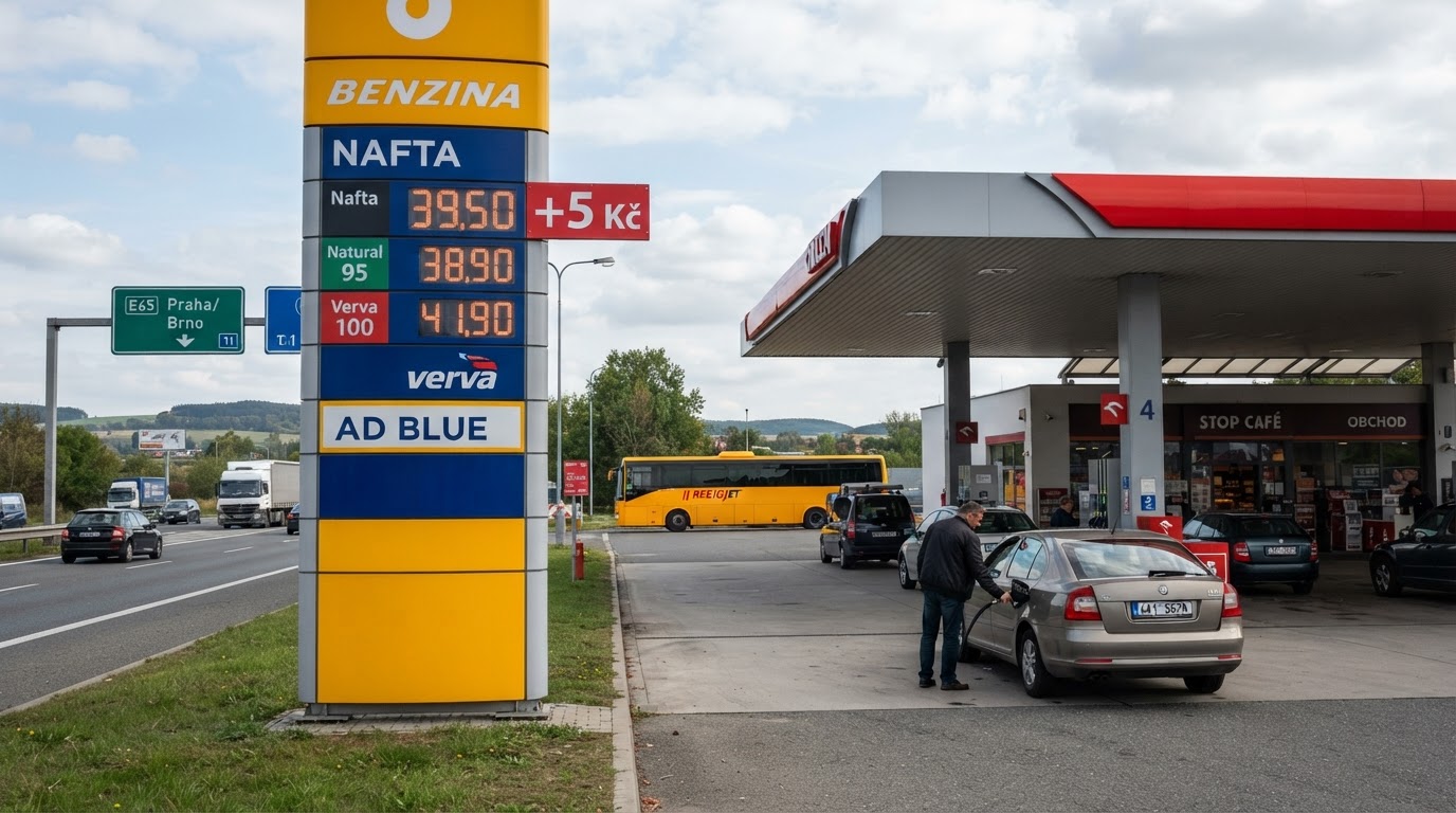 Nafta v Česku zdražila o téměř pět korun během týdne