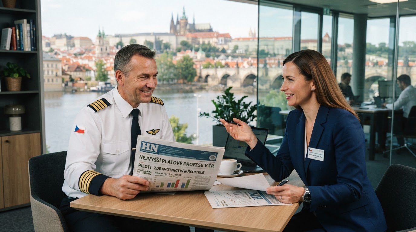 Piloti a řídící pracovníci v zdravotnictví patří mezi nejlépe placené profese v Česku