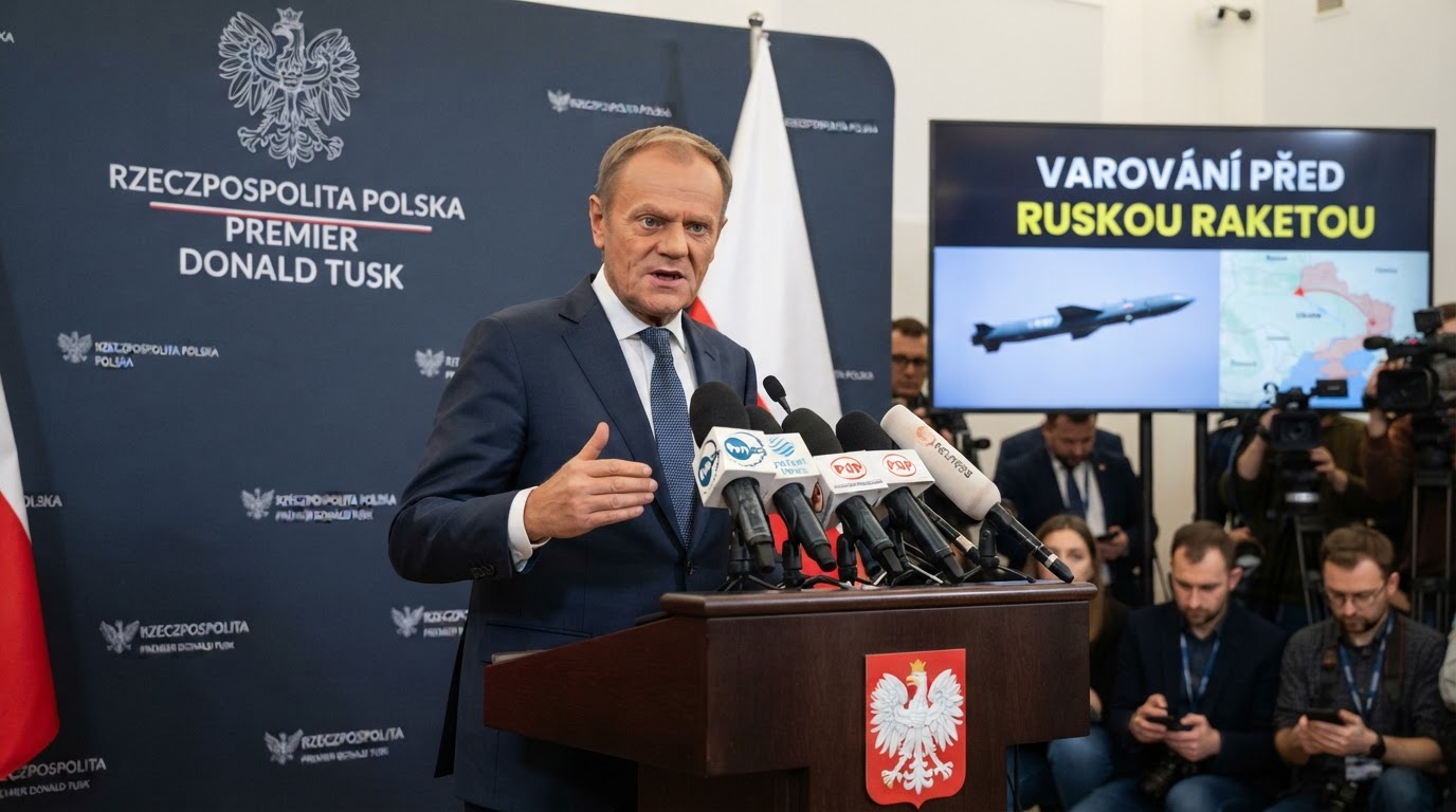Polsko zasáhla ruská řízená střela Ch-101, varuje premiér Tusk